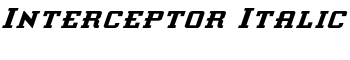 Interceptor Italic font