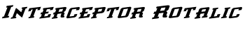 Interceptor Rotalic font