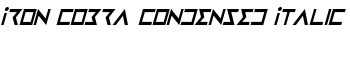 Iron Cobra Condensed Italic font