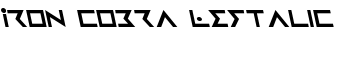 Iron Cobra Leftalic font