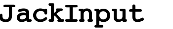 JackInput font