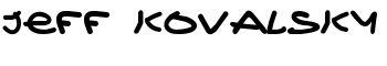 Jeff Kovalsky font