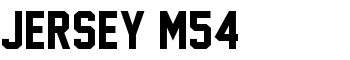 Jersey M54 font