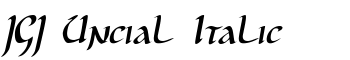 JGJ Uncial Italic font