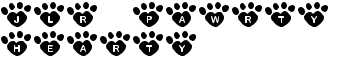 JLR Pawrty Hearty font