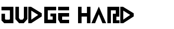 Judge Hard font