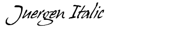 Juergen Italic font
