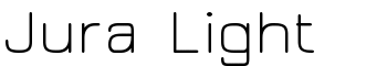 Jura Light font