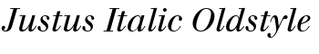 Justus Italic Oldstyle font