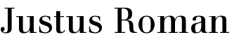 Justus Roman font