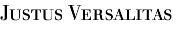 Justus Versalitas font