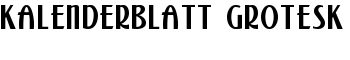 Kalenderblatt Grotesk font