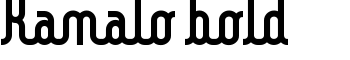 Kamalo bold font