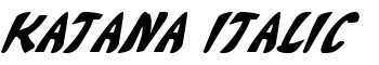 Katana Italic font