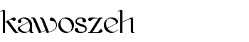 kawoszeh font