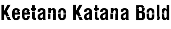 Keetano Katana Bold font