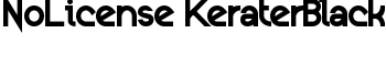 NoLicense KeraterBlack font