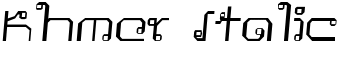 Khmer Italic font