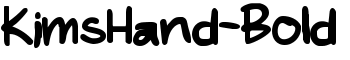KimsHand-Bold font