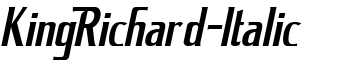 KingRichard-Italic font