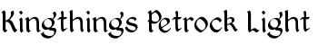 Kingthings Petrock Light font