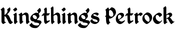 download Kingthings Petrock font