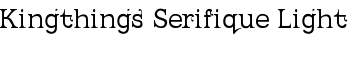 Kingthings Serifique Light font