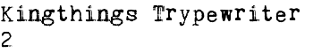 Kingthings Trypewriter 2 font