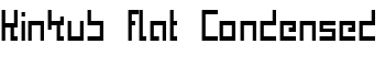 Kinkub flat Condensed font