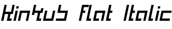 Kinkub flat Italic font