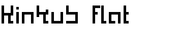 Kinkub flat font