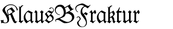 KlausBFraktur font