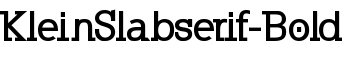 download KleinSlabserif-Bold font