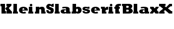 KleinSlabserifBlaxX font