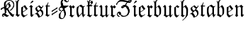 download Kleist-FrakturZierbuchstaben font