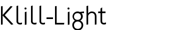 Klill-Light font