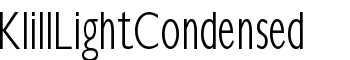 KlillLightCondensed font