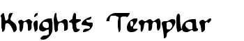 Knights Templar font