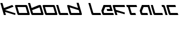 Kobold Leftalic font