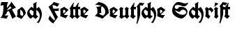 Koch Fette Deutsche Schrift font