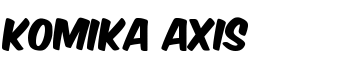 Komika Axis font