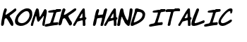 Komika Hand Italic font