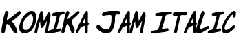 download Komika Jam Italic font