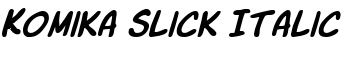 download Komika Slick Italic font