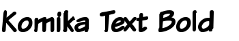 download Komika Text Bold font