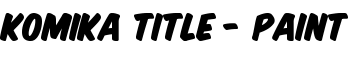 Komika Title - Paint font