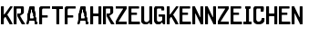 download Kraftfahrzeugkennzeichen font