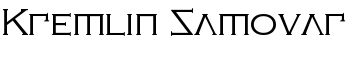 Kremlin Samovar font