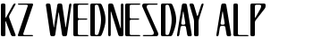 download KZ WEDNESDAY ALP font