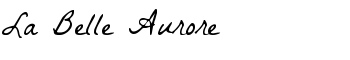 La Belle Aurore font